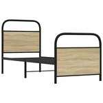 vidaXL Cadre de lit sans matelas 75x190cm chêne sonoma bois ingénierie