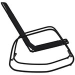 vidaXL Chaise longue à bascule Noir Acier et textilène