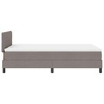 vidaXL Lit boxspring avec matelas Taupe 120 x 200 cm tissu