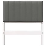 vidaXL Tête de lit capitonnée Blanc et gris clair 75 cm Pin massif