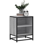 vidaXL Table de chevet sonoma gris 40x31x50 cm bois d'ingénierie métal