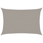 vidaXL Voile d'ombrage 160 g/m² rectangulaire gris clair 3 5x4 5m PEHD