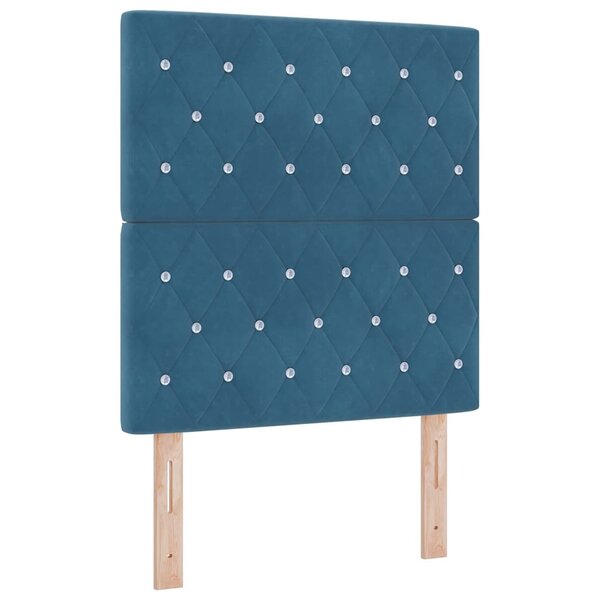 vidaXL Tête de lit avec tête de lit Bleu foncé 80 cm Cuir synthétique