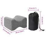 vidaXL Coussin pour genoux Gris 26 x 21 5 x 15 cm Polyester