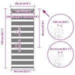 vidaXL Store zèbre blanc 60x150 cm largeur du tissu 55 9 cm polyester