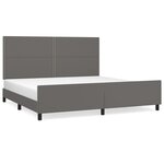 vidaXL Cadre de lit sans matelas gris 200x200 cm similicuir
