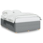 vidaXL Cadre de lit sans matelas gris clair 140x200 cm tissu