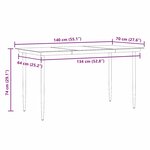 vidaXL Ensemble de salle à manger pour jardin 5 Pièces Beige polyrotin