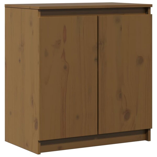 vidaXL Armoire latérale marron miel 60x36x65 cm bois de pin massif