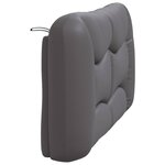 vidaXL Coussin de tête de lit Hvar gris 140 cm similicuir