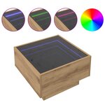 vidaXL Table basse chêne artisanal 50 x 50 x 30 cm Bois d'ingénierie