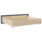 vidaXL Tiroirs de rangement dessous de lit 2 Pièces gris foncé