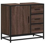 vidaXL Armoire de lavabo de salle de bain chêne marron 65x33x60 cm