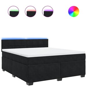 vidaXL Sommier à lattes de lit avec matelas Noir 180x200 cm Velours