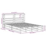 vidaXL Cadre de lit sans matelas cire marron 135x190cm bois pin massif