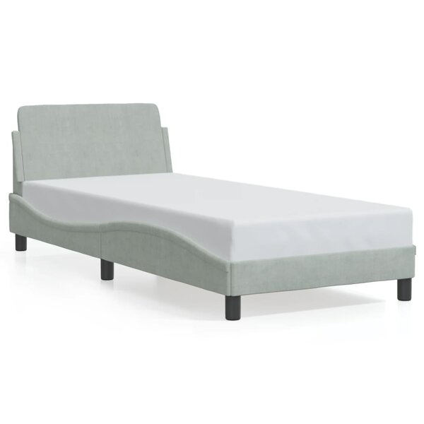 vidaXL Cadre de lit sans matelas gris clair 80x200 cm velours