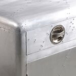 vidaXL Buffet avec 3 tiroirs Style vintage Aluminium