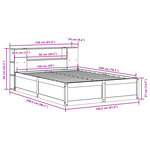 vidaXL Cadre de lit sans matelas 150x200 cm bois de pin massif