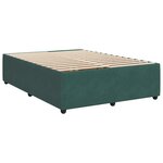 vidaXL Sommier à lattes de lit et matelas Vert foncé 140x200cm Velours