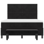 vidaXL Lit box spring avec matelas et banc noir 140x200 cm en velours