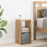vidaXL Table de chevet Chêne artisanal 25 5 x 22 x 49 5 cm
