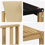 vidaXL Ensemble de canapés d'extérieur 7 pc Blanc et Beige
