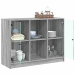 vidaXL Buffet sonoma gris 102x37x75 5 cm bois d'ingénierie