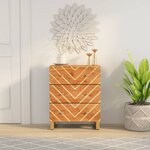 vidaXL Armoire latérale marron et noir 60x33 5x75 cm bois de manguier