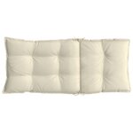 vidaXL Coussins de chaise à dossier haut lot de 2 crème tissu oxford