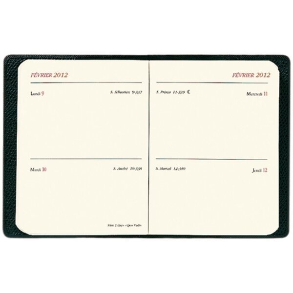 Agenda MINI 2 DAYS 2 jours/page noir QUOVADIS