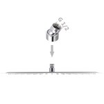 vidaXL Tête de douche plongeante carrée en acier inoxydable 40x40 cm