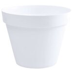 EDA Pot de fleur rond Toscane - Ø 60 x H 47 cm - 76 L - Blanc