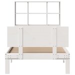 vidaXL Lit bibliothèque sans matelas blanc 90x200cm bois de pin massif