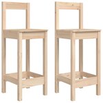 vidaXL Chaises de bar lot de 2 40x41 5x112 cm bois de pin solide