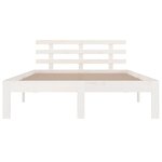 vidaXL Cadre de lit sans matelas blanc bois massif 140x200 cm