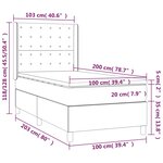 vidaXL Sommier à lattes de lit matelas et LED Noir 100x200 cm Tissu
