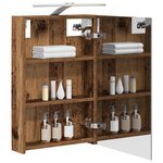 vidaXL Armoire Miroir de Salle de Bain Bois ancien 40 x 10 5 x 60 5 cm
