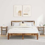 vidaXL Table de chevet 2 pc Bois ancien 41 x 40 x 45 cm