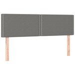 vidaXL Sommier à lattes de lit et matelas et LED Gris foncé 140x200 cm