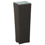vidaXL Ensemble d'extérieur 3 pc Noir 30 x 30 x 80 cm Métал