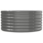 vidaXL Lit surélevé de jardin Acier enduit de poudre 152x80x36 cm gris