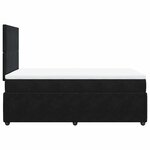 vidaXL Sommier à lattes de lit avec matelas noir 120x190 cm velours
