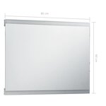 vidaXL Miroir mural à LED de salle de bain et capteur tactile 80x60 cm
