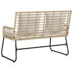 vidaXL Banc de jardin Noir  Anthracite Rattan synthétique  acier