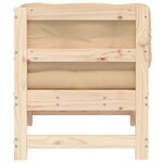 vidaXL Canapé d'angle avec coussins bois de pin solide