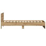 vidaXL Cadre de lit sans matelas avec tête de lit en chêne artisan 75x190 cm