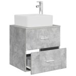 vidaXL Vanité de lavabo mural Gris béton 49 5 x 41 x 63 cm