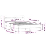 vidaXL Cadre de lit avec LED sans matelas chêne sonoma 120x200 cm
