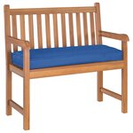 vidaXL Coussin pour banc de palette Bleu royal 100 x 40 x 8 cm