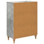 vidaXL Armoire à tiroirs Gris béton 66 x 34 5 x 90 cm